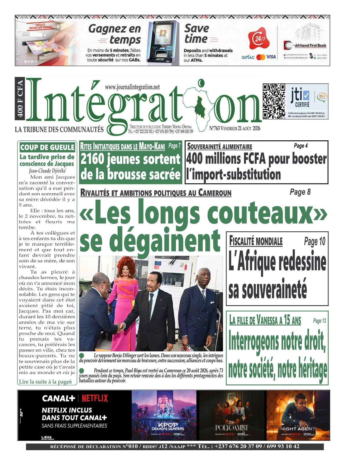 INTÉGRATION N°763