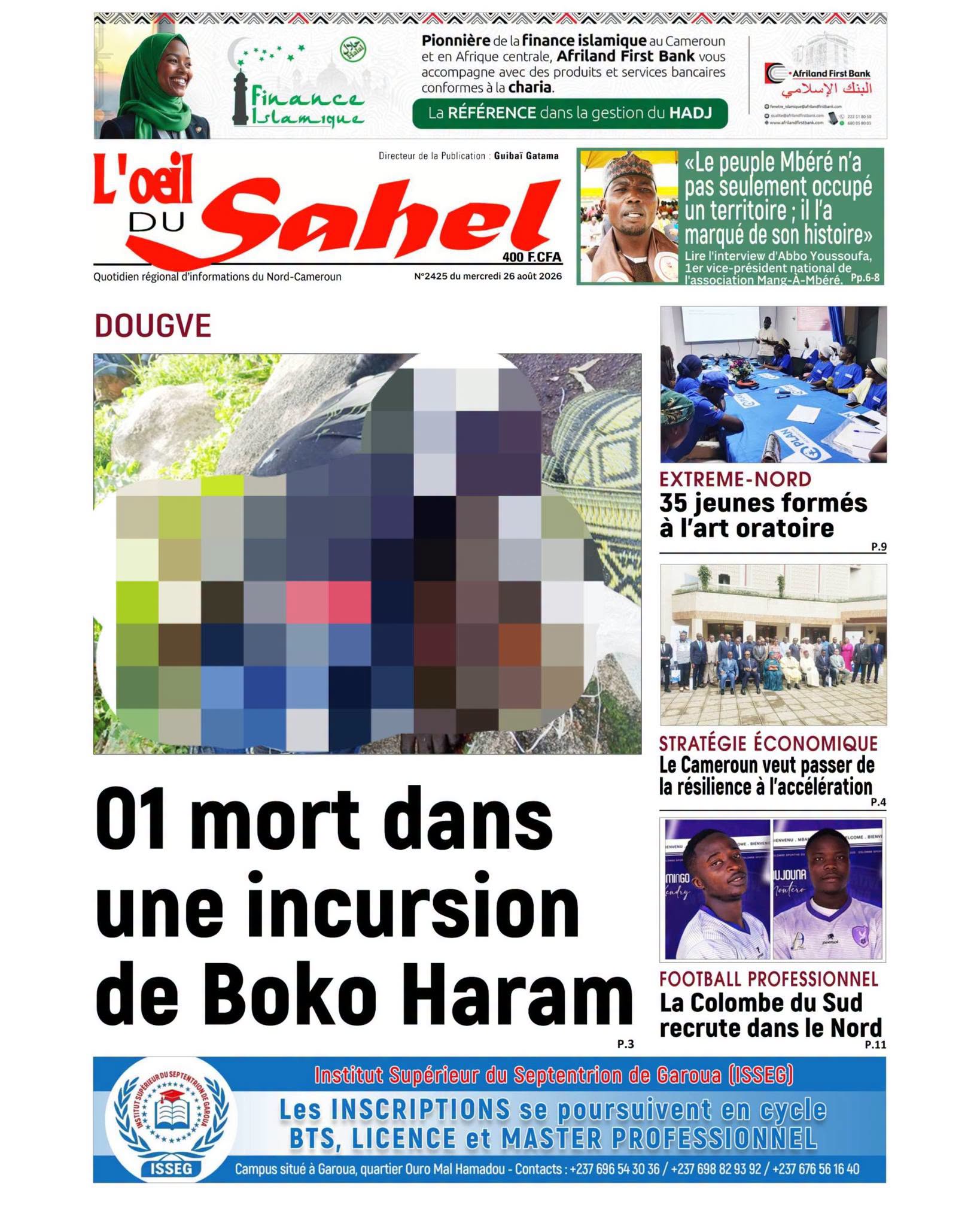 L’ŒIL DU SAHEL N°2425