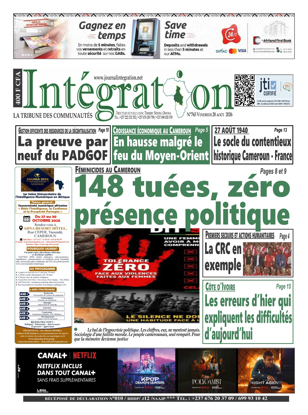 INTÉGRATION N°765