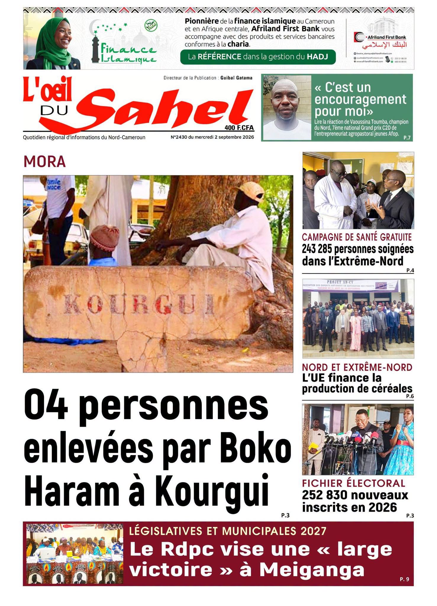L’ŒIL DU SAHEL N°2430
