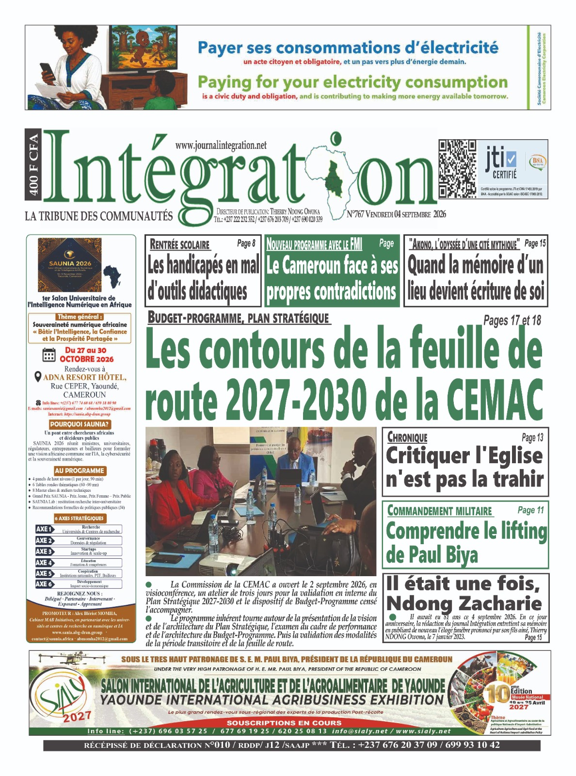 INTÉGRATION N°767