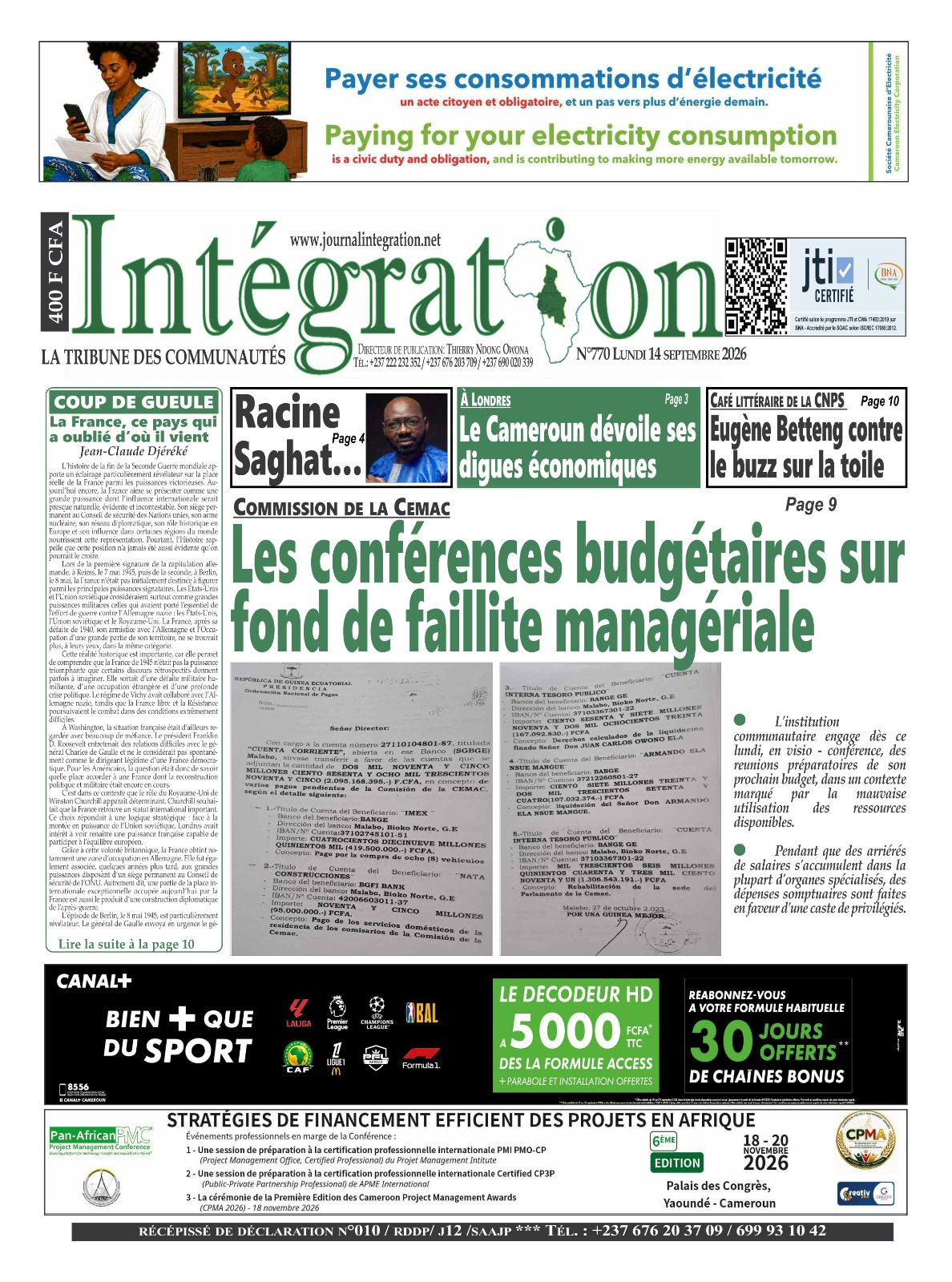 INTÉGRATION N°770