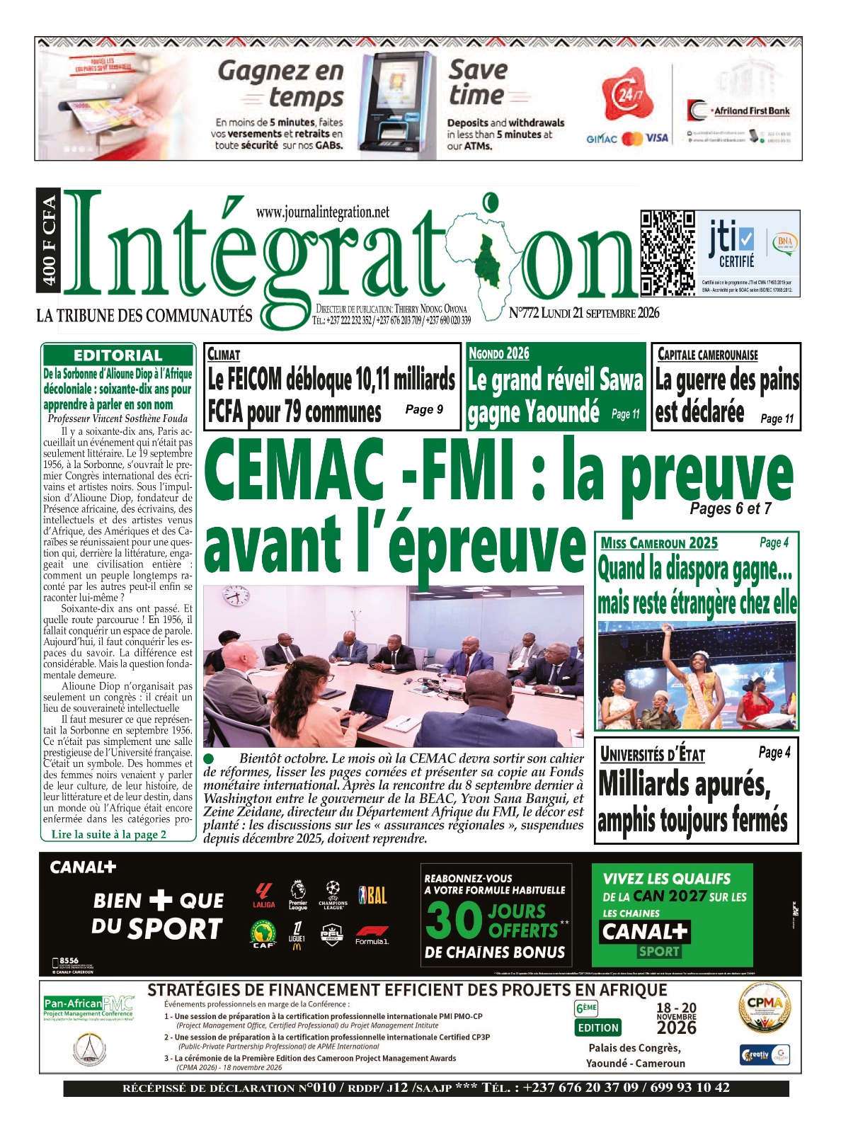 INTÉGRATION N°772