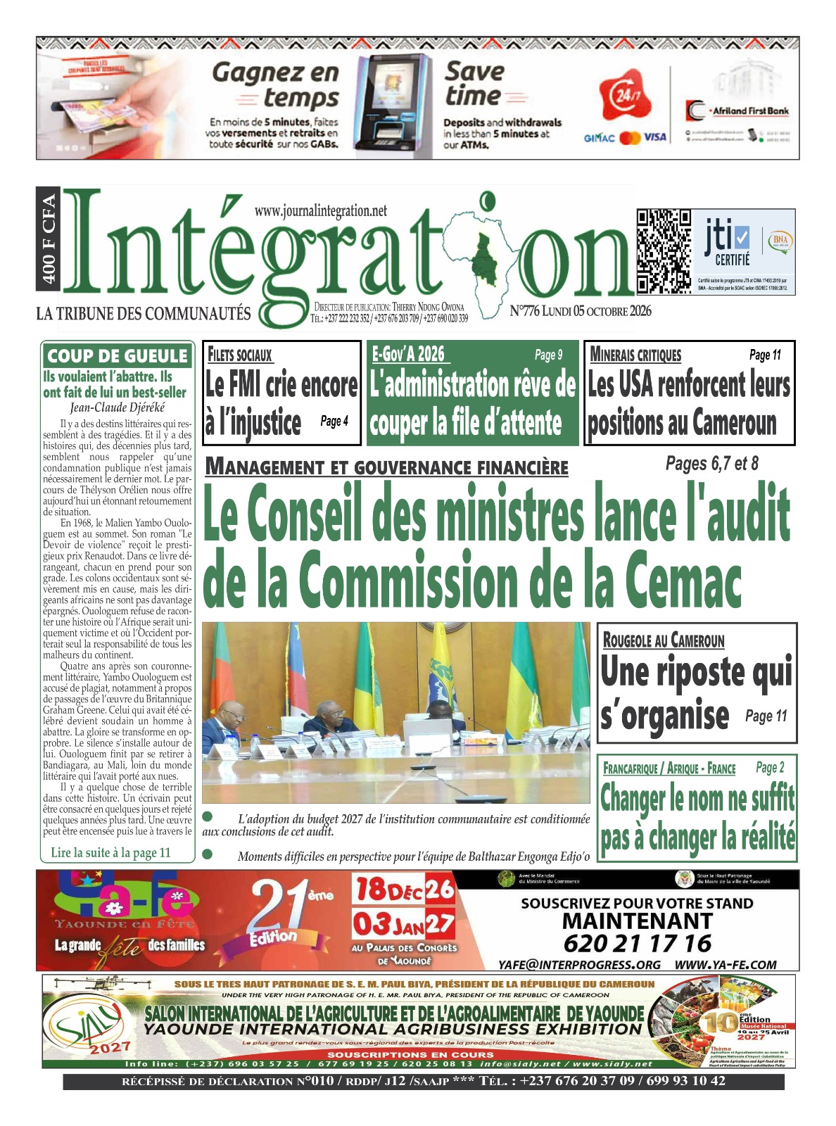 INTÉGRATION N°776