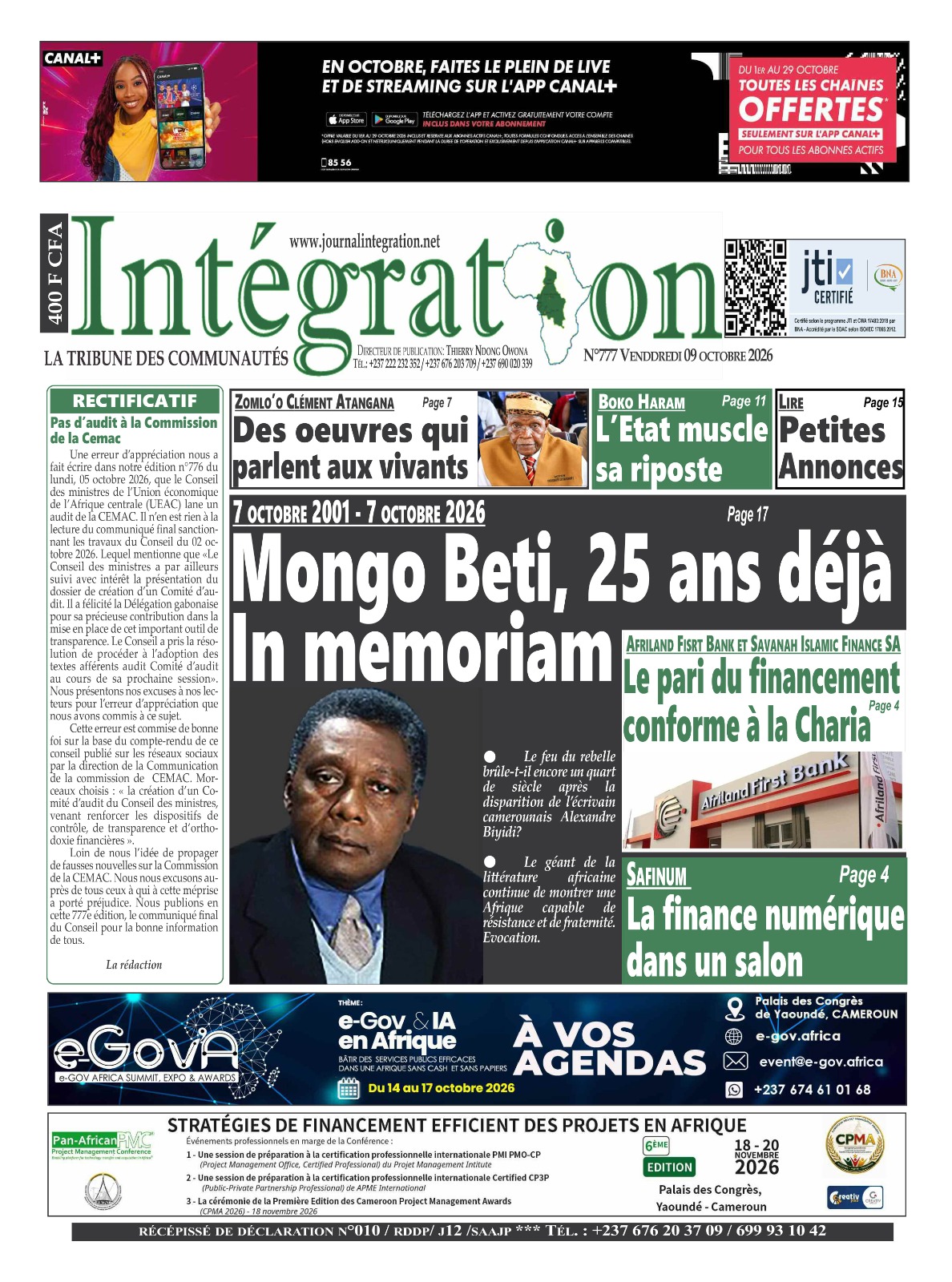 INTÉGRATION N°777